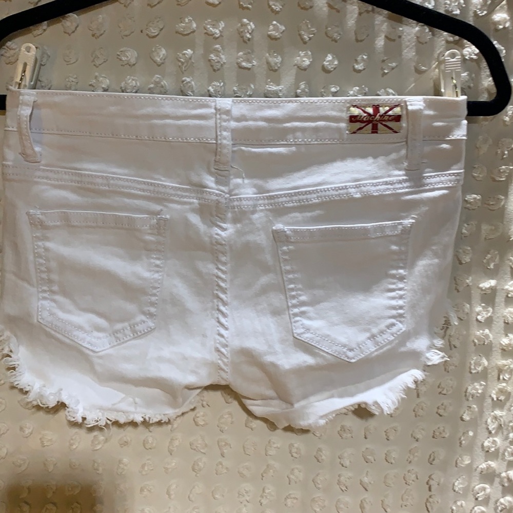 Machine nouvelle mode brand low rise white cut off jeans size M 28